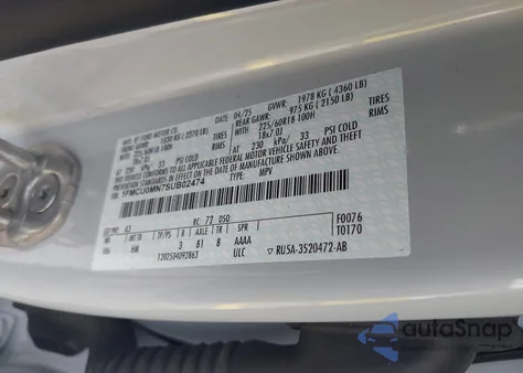 2025 Ford Escape St-Line из США, поврежденный, VIN 1FMCU0MN7SUB02474